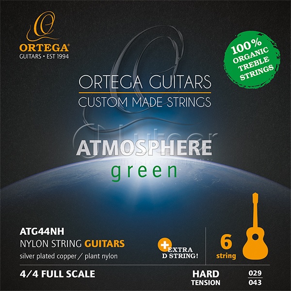 Фото Комплект струн Ortega ATG44NH Atmosphere Green для классической гитары