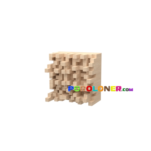 Фото Деревянная акустическая панель — Пиксели