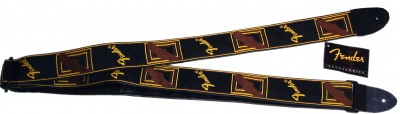 Фото FENDER GUITAR BLACK ремень для гитары черный