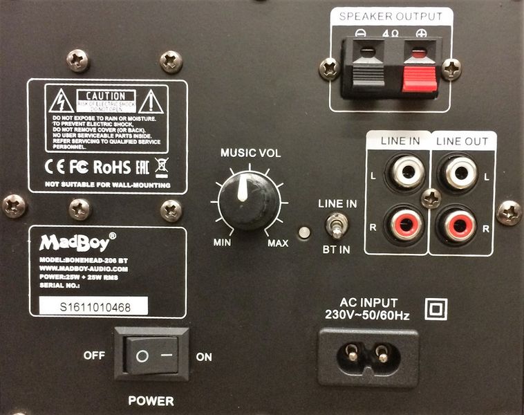 Фото Акустика активная профессиональная MADBOY BONEHEAD-206 BT