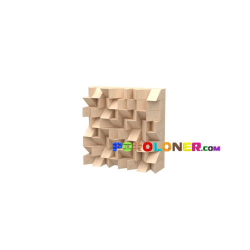 Фото Деревянная акустическая панель — Треугольник