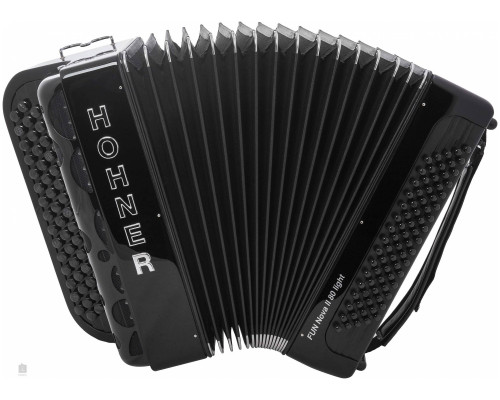 Фото HOHNER Fun Nova II 80 light black celluloid (B-Stepped) - Баян Хонер