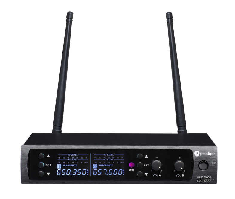 Фото Беспроводная микрофонная система DSP-DUO-UHF-M850/F5  Prodipe