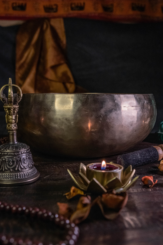 Фото Поющая чаша кованая Full Carving SB-NRV 29 