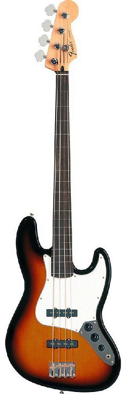 Фото Бас-гитара FENDER STANDARD JAZZ BASS FRETLESS RW BROWN SUNBURST TINT
