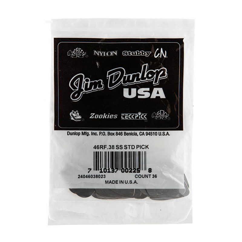 Фото Медиаторы Dunlop 46RF038 Stainless Steel Standard 36Pack, толщина 0.38 мм, 36 шт.