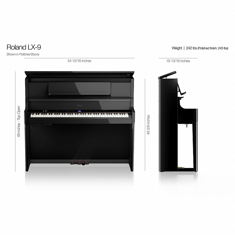 Фото Цифровое пианино Roland LX-9-PW KSL-9-PW