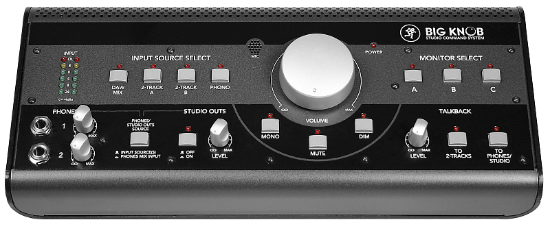 Фото MACKIE Big Knob Настольный регулятор уровня / мониторный переключатель / блок двусторонней связи