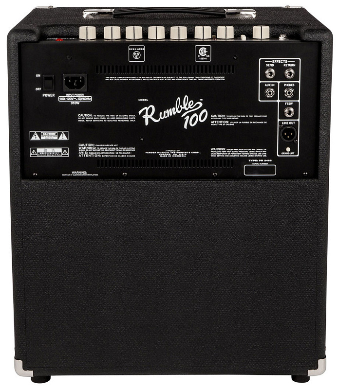 Фото FENDER RUMBLE 100 COMBO (V3) басовый комбо, мощность 100 Вт, динамик 12” Eminence® Ceramic Magnet Speaker