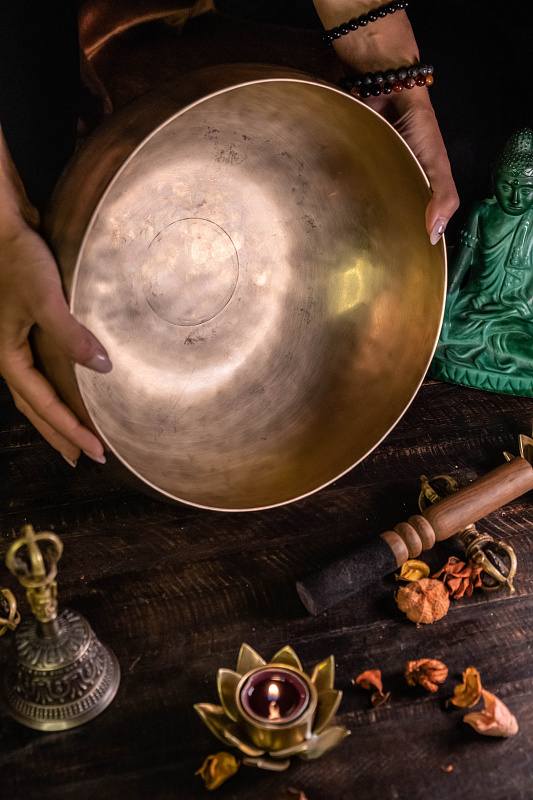 Фото Поющая чаша кованая Full Carving SB-NRV 29 