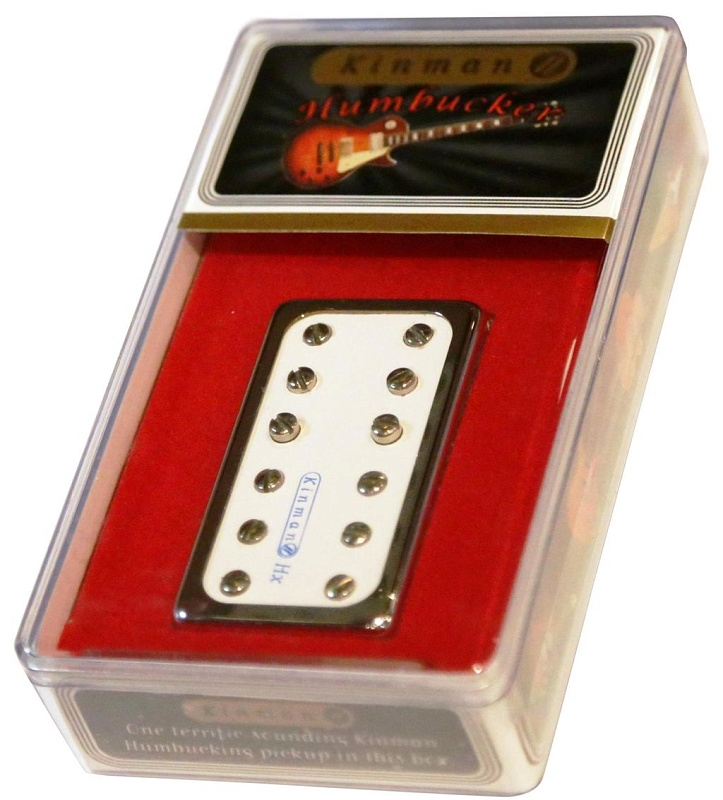 Фото Звукосниматель Kinman PAF Astound 53mm White Chromed  звукосниматель Humbucker пассивный, белый/ хром