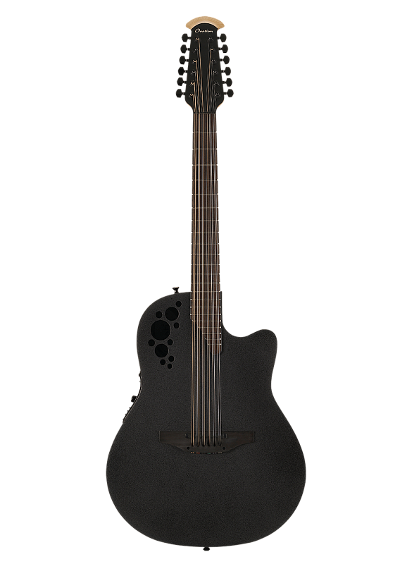 Фото 12-струнная электроакустическая гитара OVATION 2058TX-5 Elite T Deep Contour Cutaway Black Textured