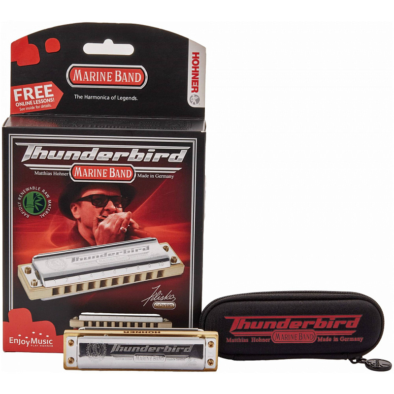 Фото HOHNER Marine Band Thunderbird D low - Губная гармоника диатоническая Хонер
