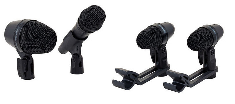 Фото SHURE PGADRUMKIT4 набор микрофонов для ударных, включает 1 PGA52, 2 PGA56s и 1 PGA 57
