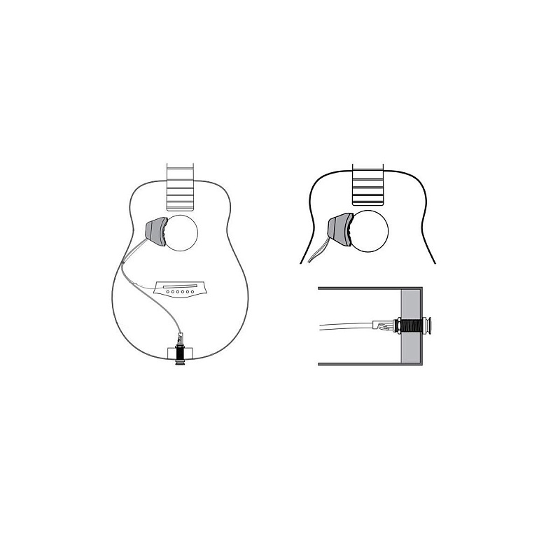 Фото Гитарный пьезо-звукосниматель с преампом Double B2G