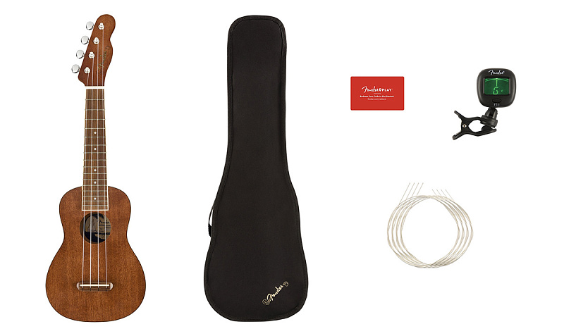 Фото Fender Seaside Soprano Uke Pack, Nat