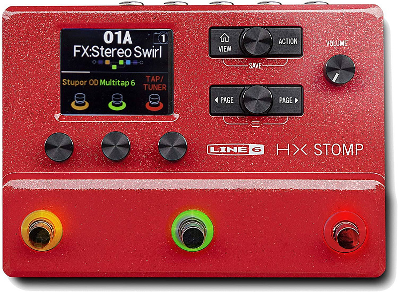 Фото Гитарный процессор эффектов LINE 6 HX Stomp Limited Edition Red