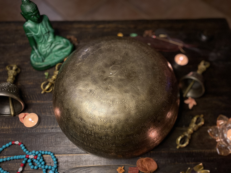 Фото Поющая чаша кованная Ething Carving - SBEC 35 