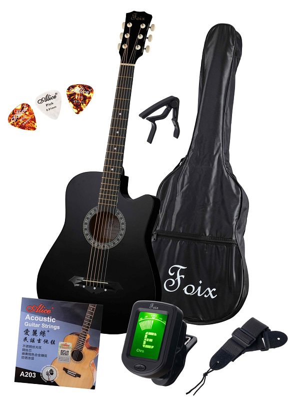 Фото Акустическая гитара Foix FFG-2038CAP-BK