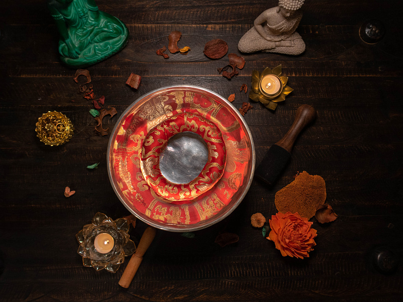 Фото Поющая чаша кованая  Sun/Moon SB-SUN 1,66