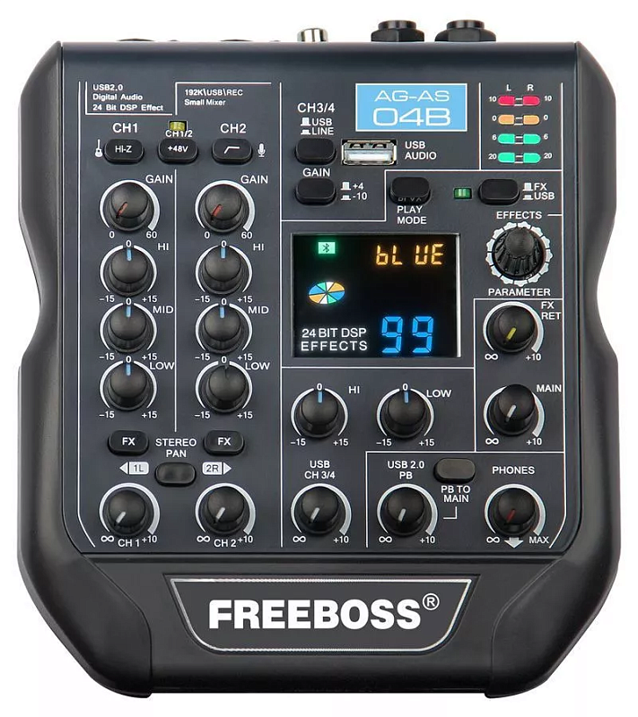 Фото Микшерный пульт FREEBOSS AG-AS04B