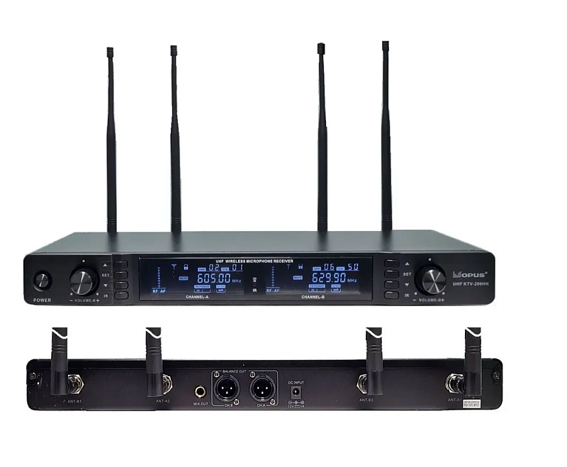 Фото Радиосистема OPUS  UHF KTV-200HH ручная с 2микр, 500 каналов, подходит голова SHURE