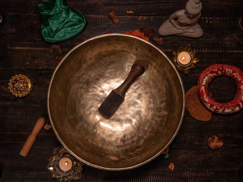 Фото Поющая чаша кованая Plain - SBBT Светлая 34