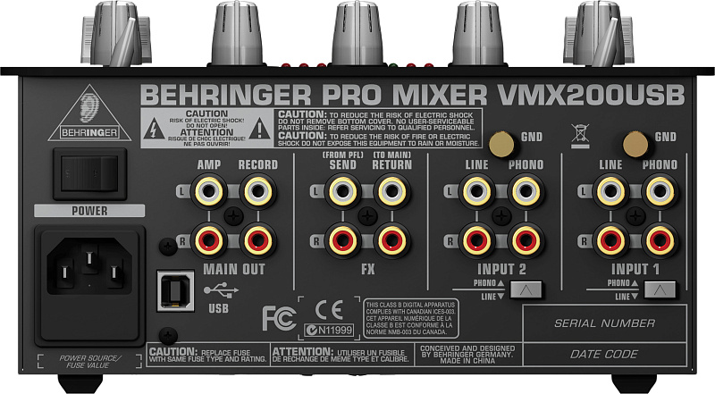 Фото Behringer VMX200USB PRO Mixer микшер для DJ
