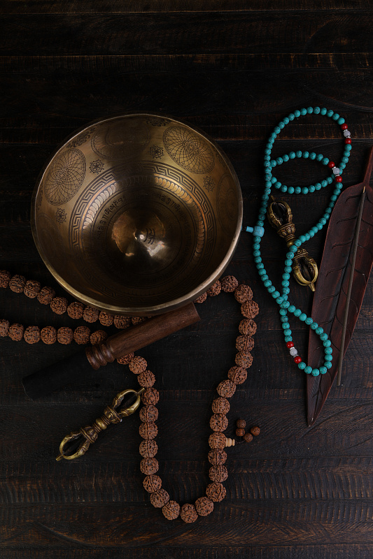 Фото Кованная поющая чаша Lingom Full Carving SBLN-FC